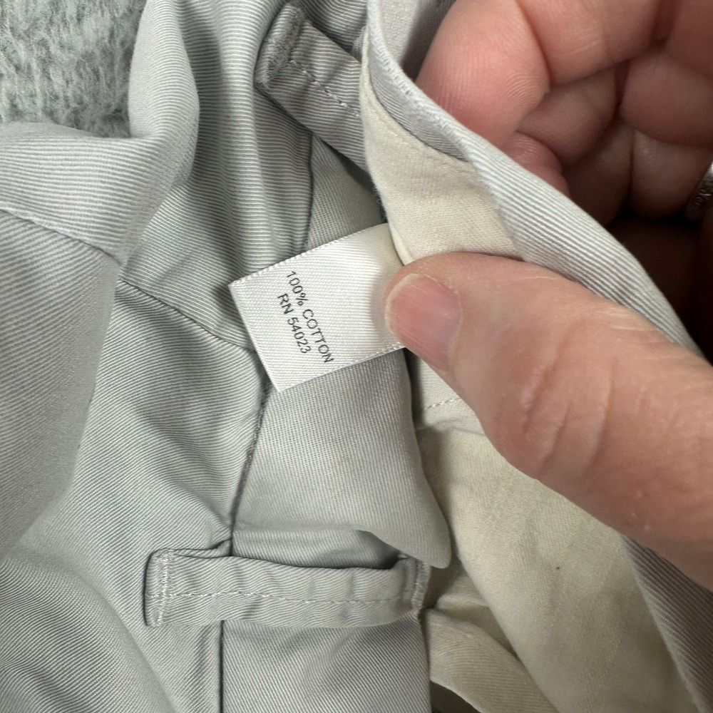 Banana Republic Straight Fit Chino Pants Mens 36x32 (Fits 34x31) Gray Cotton - Picture 8 of 10
